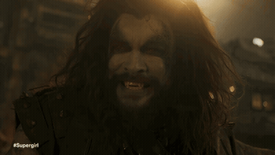 Man With Long Hair, Beard, #Supergirl On Face GIF