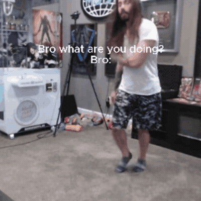 Man With Long Hair Dancing Bro What Are You Doing Bro GIF