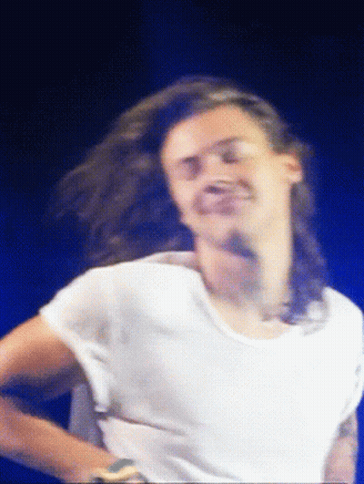 Man With Long Hair Dancing In White Shirt GIF