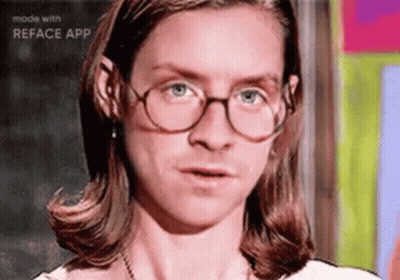 Man With Long Hair Glasses Earrings GIF