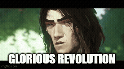 Man With Long Hair Glorious Revolution GIF