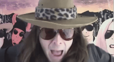 Man With Long Hair Hat Sunglasses GIF