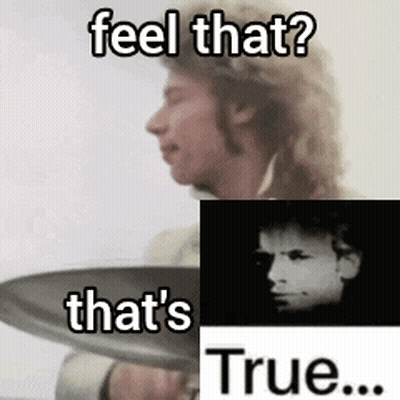 Man With Long Hair Holding Record Says Feel That's True GIF