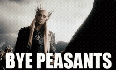 Man With Long Hair In Front Of Mountain Saying Bye Peasants GIF