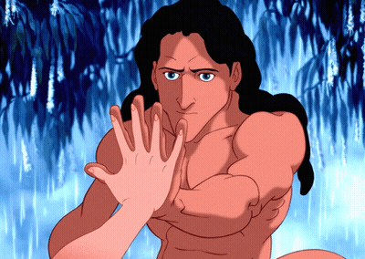 Man With Long Hair Making Stop Sign GIF