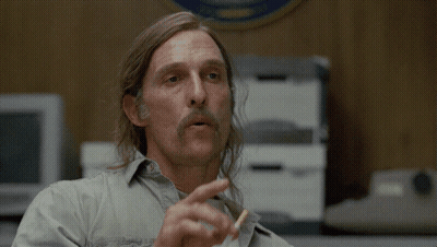 Man With Long Hair Mustache Says I'll Hold You To That GIF