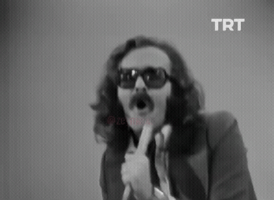 Man With Long Hair Mustache Sunglasses Suit GIF