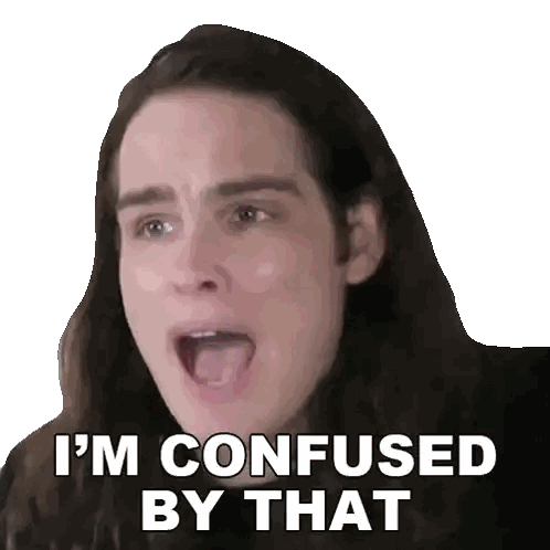 Man With Long Hair Saying I'm Confused Sticker