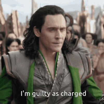 Man With Long Hair Saying I'm Guilty GIF