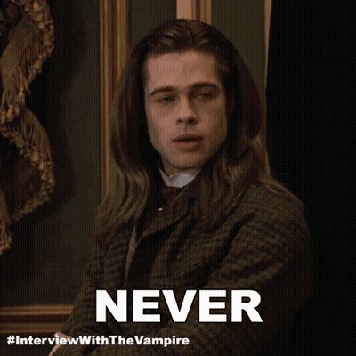 Man With Long Hair Saying Never GIF