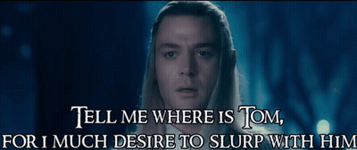 Man With Long Hair Saying Tell Me Where Is Tom For Much Desire To Slurp With Him GIF