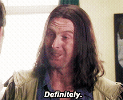 Man With Long Hair Says Definitely GIF