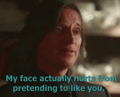 Man With Long Hair Says Face Hurts From Pretending To Like You GIF