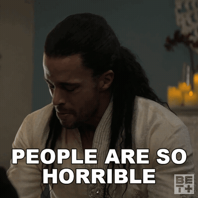 Man With Long Hair Says People Are So Horrible On Screen GIF