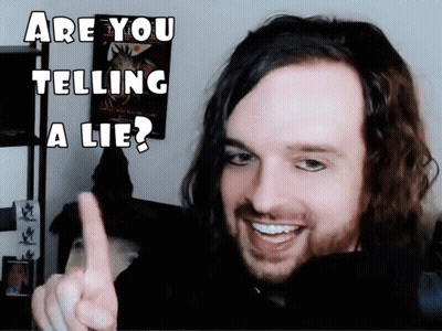 Man With Long Hair Smiling And Pointing GIF