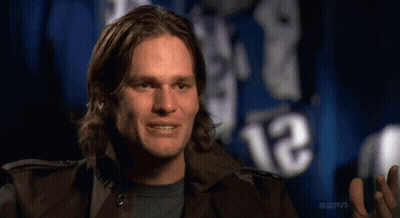 Man With Long Hair Smiling Near Jersey 12 GIF