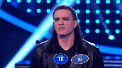 Man With Long Hair Wearing RJ Name Tag GIF