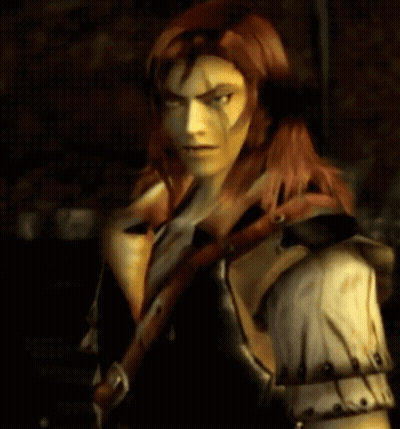 Man With Long Red Hair In Black Jacket GIF