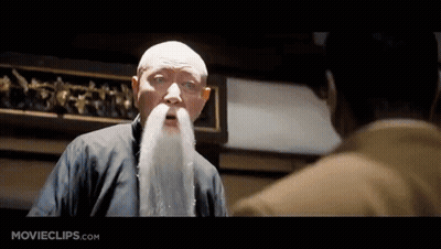 Man With Long White Beard Talking To Another Man Movieclips.com GIF