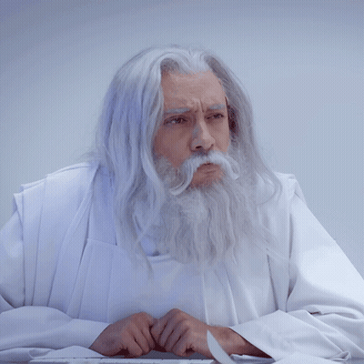 Man With Long White Hair And Beard GIF