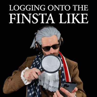 Man With Magnifying Glass Looking At Cell Phone GIF
