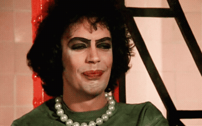 Man With Makeup And Pearl Necklace GIF