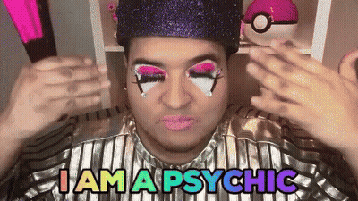 Man With Makeup Saying I Am Psychic GIF