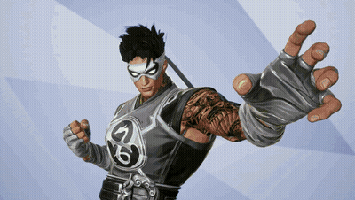 Man With Mask And Number 6 GIF