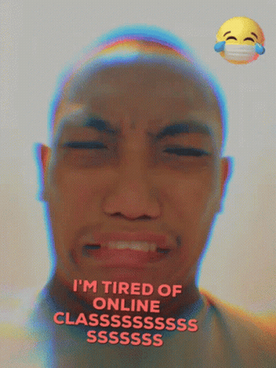 Man With Mask I'm Tired Of Online Classssss GIF