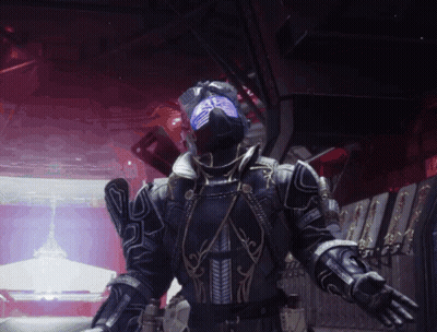 Man With Mask In Dark Room GIF