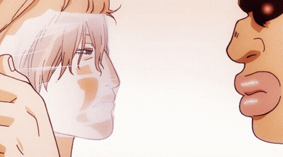 Man With Mask Looking At Another GIF