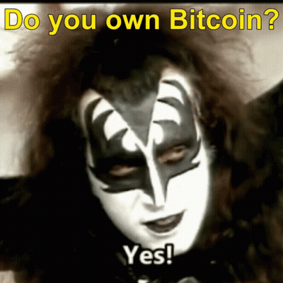 Man With Mask Saying Do You Own Bitcoin GIF