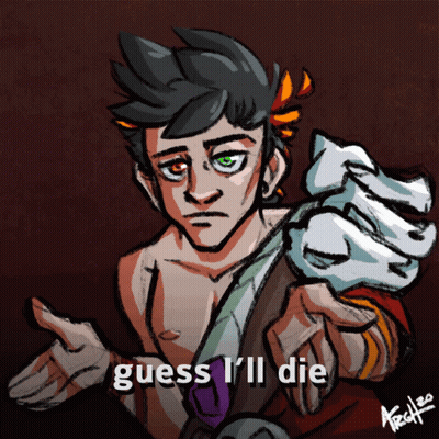Man With Mask Saying Guess I'll Die GIF