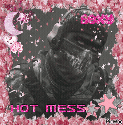 Man With Mask Saying Hot Mess GIF