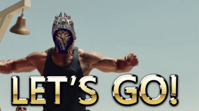 Man With Mask Saying Let's Go GIF