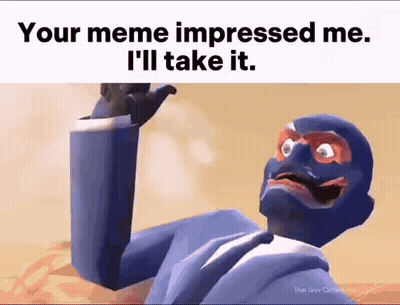 Man With Mask Saying Your Meme Impressed Me GIF