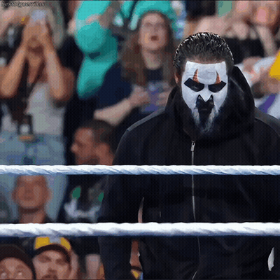 Man With Mask Standing In Wrestling Ring GIF