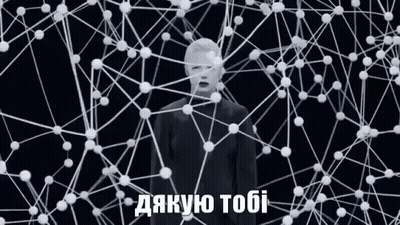 Man With Mask Surrounded By White Lines And Dots GIF