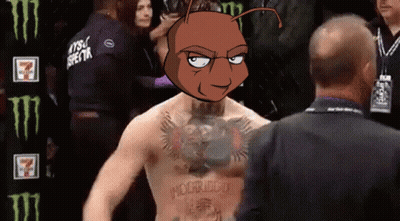 Man With McGregor Tattoo Talks To Another Man GIF