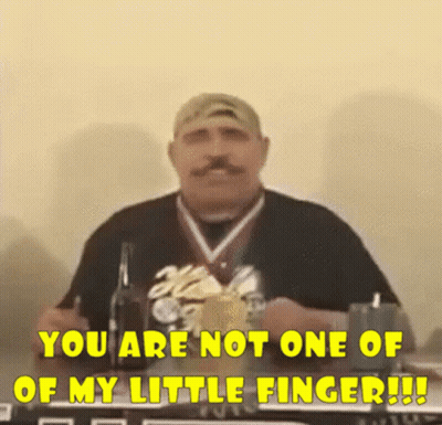 Man With Medal Says Not One Of My Little Finger GIF