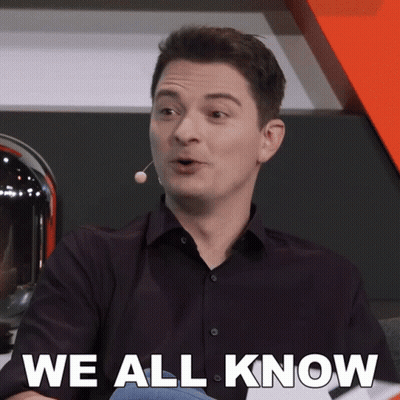 Man With Microphone On Head Says We All Know GIF