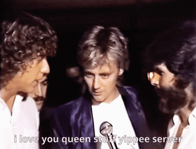 Man With Microphone Saying I Love You Queen GIF