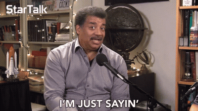 Man With Microphone Saying Im Just Sayin GIF