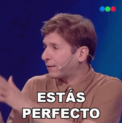 Man With Microphone Says Estas Perfecto GIF