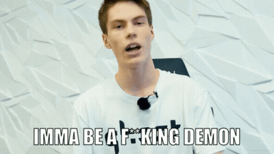 Man With Microphone Says Imma Be Af King Demon GIF