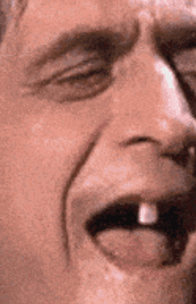 Man With Missing Tooth And Open Mouth GIF