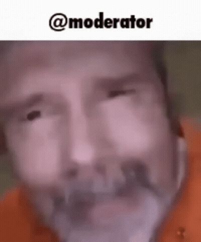 Man With @Moderator Above GIF