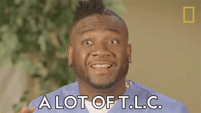 Man With Mohawk Says A Lot Of T.L.C GIF
