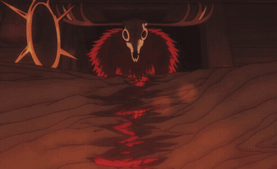 Man With Moose Head Standing In Front Of Fire Saying What GIF