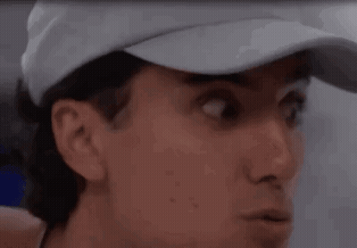 Man With Mouth Open And Baseball Cap GIF
